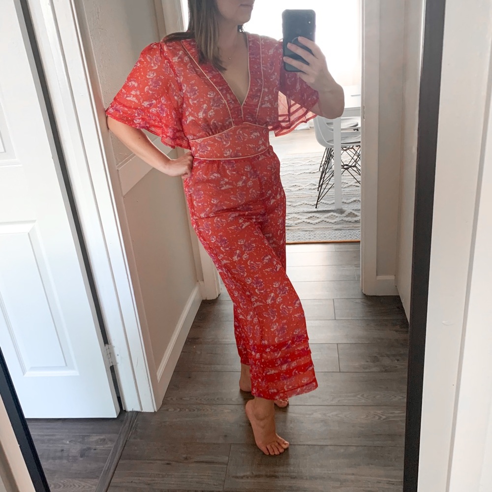 Anthropologie Elevenes Floral Jumpsuit XS